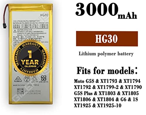 Image of Original HG30 Battery for Motorola G5S XT1790 / XT1791 / XT1792 / XT1793 / XT1794 / XT1795 / XT1797 / Battery with 1 Year Warranty ***(A0222)