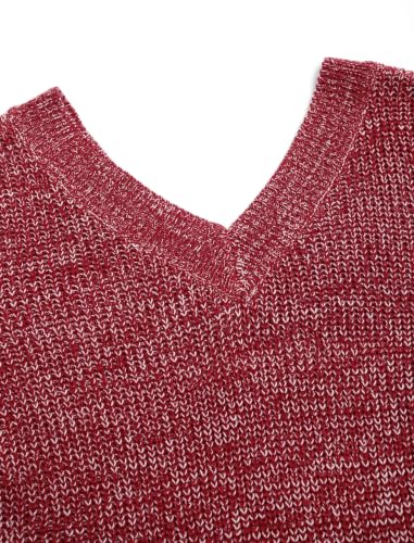 Image of ZAFUL Women's Cropped Sweater V-Neck Long Sleeve Pullover Jumper Knit Top