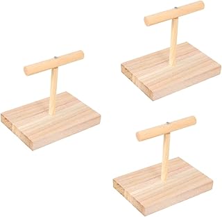 Balacoo 3pcs Parrot Stand Bird t Perch Toy Bird Training Rod Bird Toy Parrot t Perch Parrot Toys Bird Cage Perch Bird Wood Perch Wood Bracket T Stand Perch Sports Wooden Accessories Office