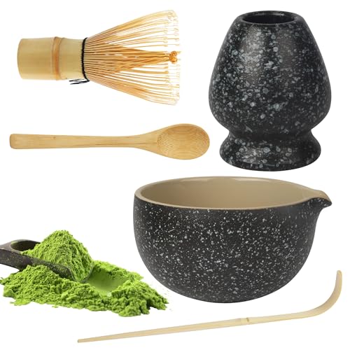 BUCOMTU Matcha Kit 5 piezas Juego de Batidor de Matcha para el hogar, la oficina y las reuniones sociales