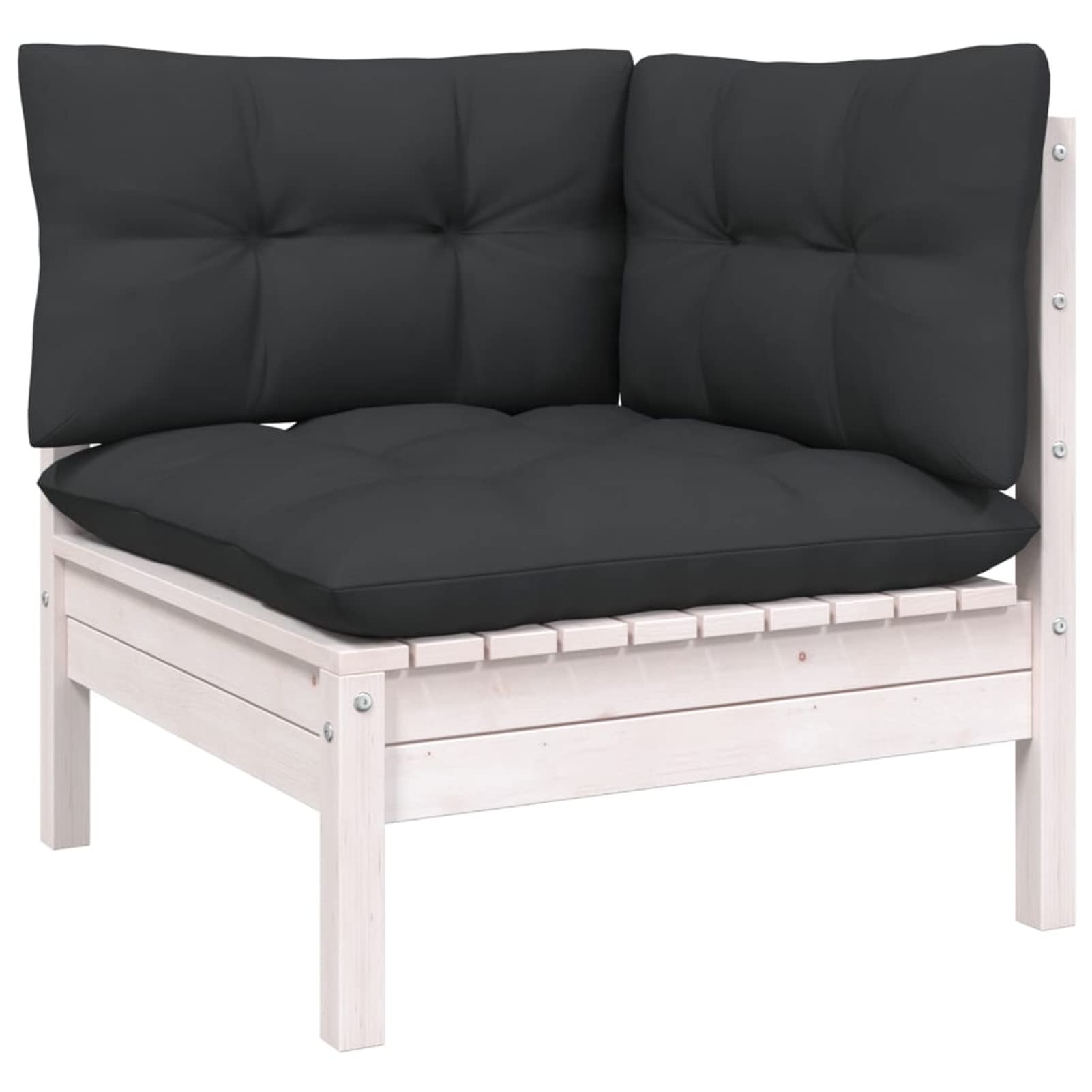 Muebles de jardín 11 pzas y Cojines, Muebles Jardin Exterior, Conjunto Jardin Exterior, Sofa Y Sillones Jardin, Set De Jardin Exterior, Conjunto Terraza Moderno, Blanco Madera Maciza Pino