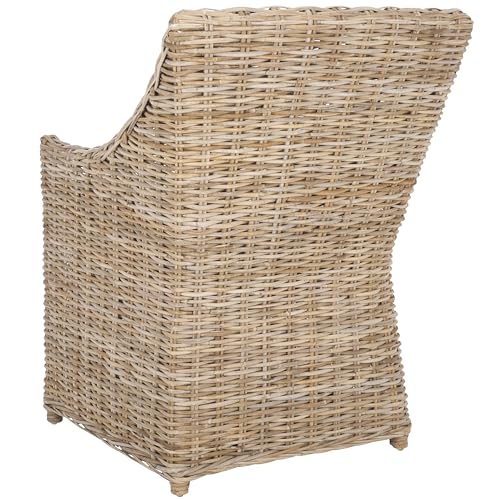 Safavieh Home Collection Ventura Brown and White Washed Arm Chair - Image 6