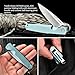 Imagen de TONIFE Visión Cuchillo Plegable al Aire Libre con Hoja de 8Cr14MoV y Mango de Aluminio Cuchillo de Supervivencia con Clip de Bolsillo para Camping Bushcraft