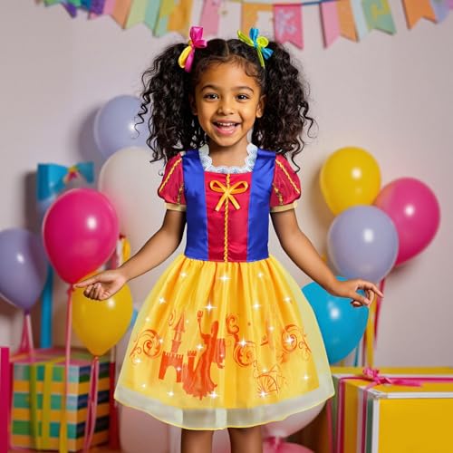 Meland Princess Dress Up - Dress Up Clothes for Girls with Toys,Christmas Birthday Gift for Toddler Girls 3,4,5,6,7,8 Years3