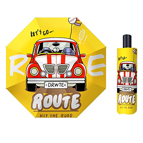 ED-Lumos Taschenschirme für Kinder Manuell Öffnen und Schließen Winddicht Regenfest Leicht Kompakter Sonnenschirm Karikatur Weiße Astronauten Design Cover