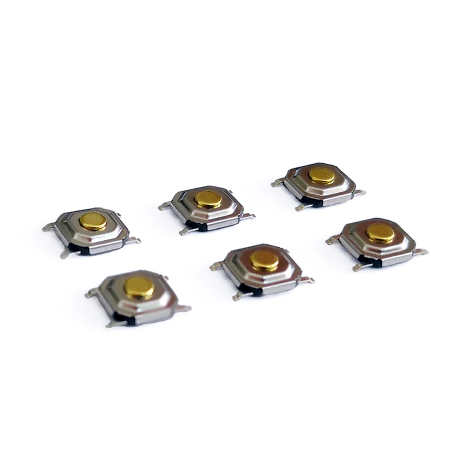 Interruptor táctil SMT 5,2x5,2x1,5mm de cobre con 4 pines y 12V para circuito