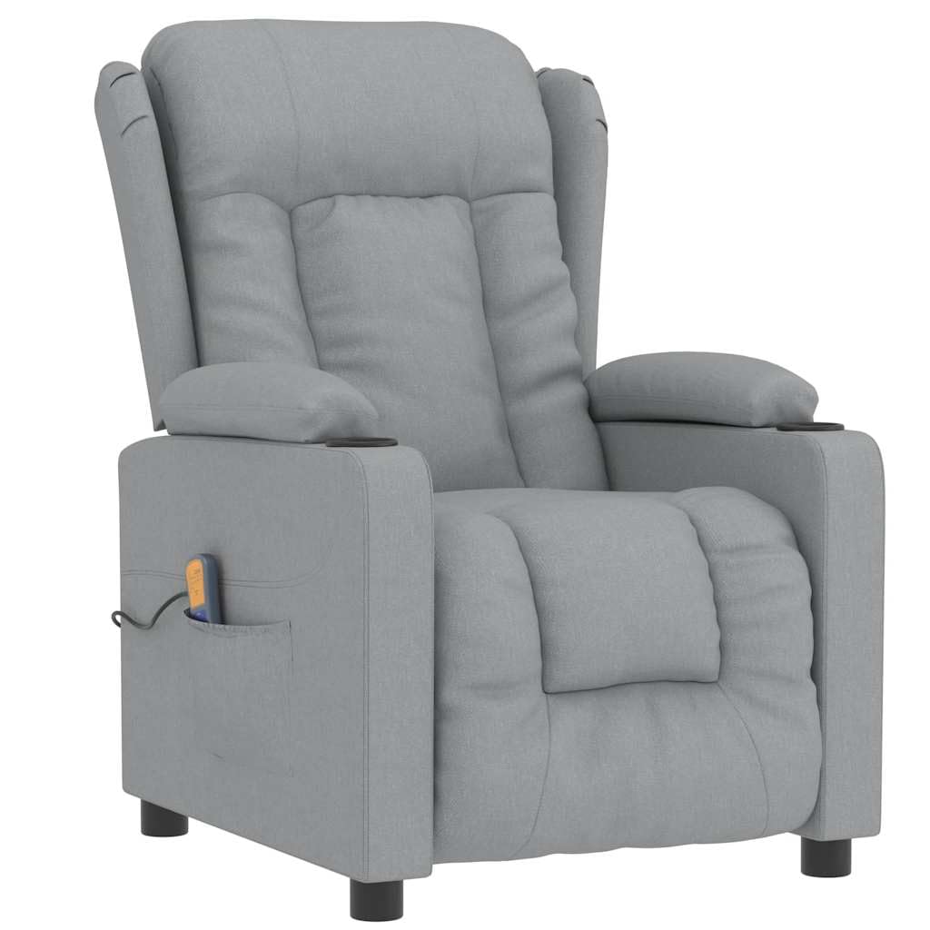 Siège inclinable massant salon chaise rembourrée en tissu vidaXL