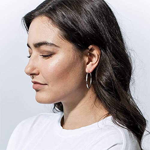 Boma Jewelry Sterling Silver 1 1/5 Inch Endless Hoop Earrings2