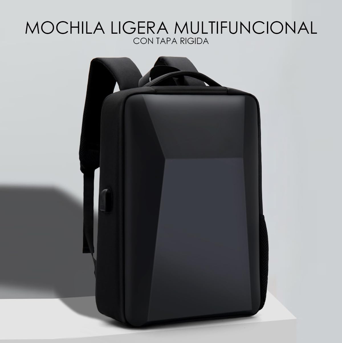 Zaino rigido per computer portatile, impermeabile, per uomo e donna, con porta USB, scomparti per vestiti e accessori. Per lavoro, ufficio, università e viaggi.