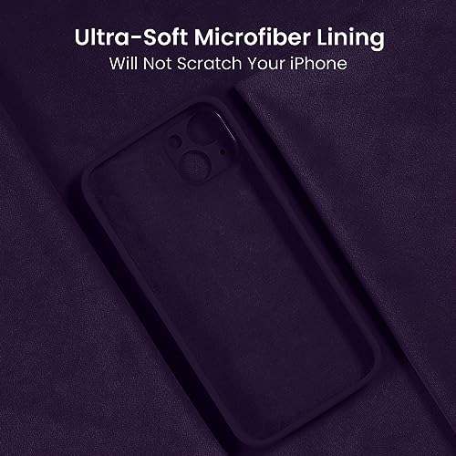 Image of FireNova Designed for iPhone 15 Case, Silicone Upgraded [Camera Protection] Phone Case, Soft Anti-Scratch Microfiber Lining Inside, 6.1 inch, Purple