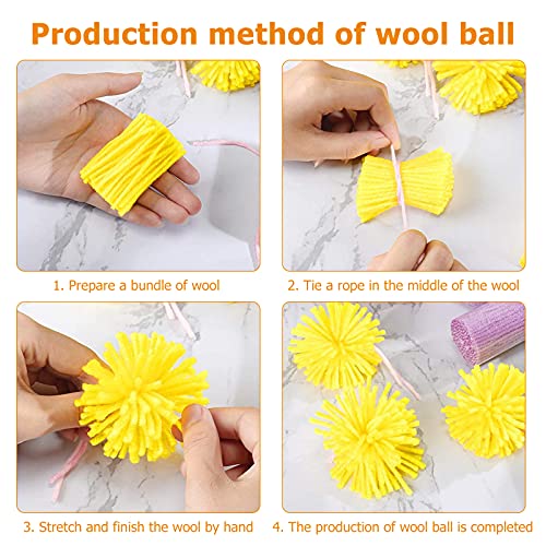 30Pcs Latch Hook Yarn Colorful Precut Yarn Bundles Cutter Crochet Rug Yarn For Handmake Craft Sewing Knitting Pillowcover Carpet Making ( Mixed Color ) #TOP6