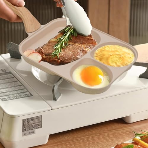 Poêle multi-compartiments induction pour préparer le petit-déjeuner rapide en famille - 3