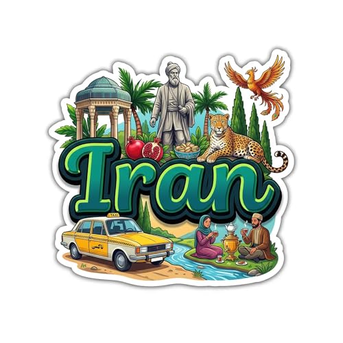 Image of Iran Fridge Magnet - Premium Engineered Wood Souvenir, HD Print, Precision Laser Cut, Glossy Travel Decor, Gift for Home, Office & Travelers