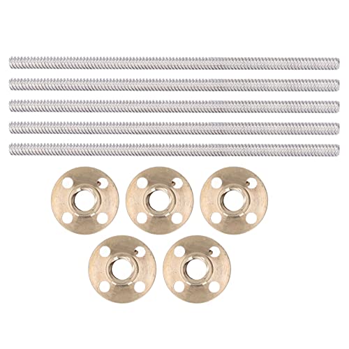 5 Set 100 mm Length T8x8 Lead Screw with Brass Nut, Trapezoidal Lead Screws for Industrial Automation, Stepper Motor Guide