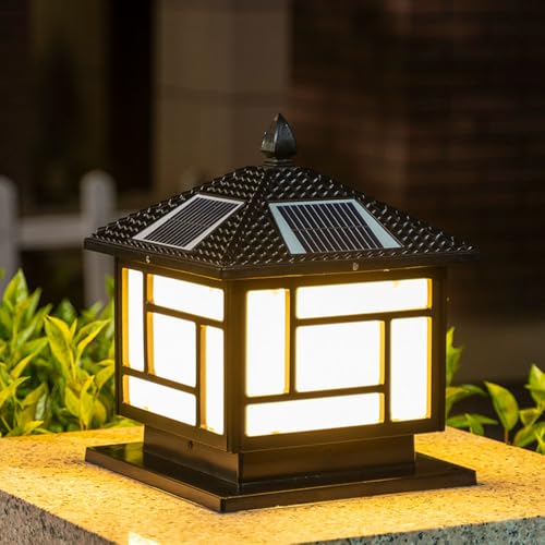 Puerta solar impermeable IP65 con luces de pilares antilluvia 3