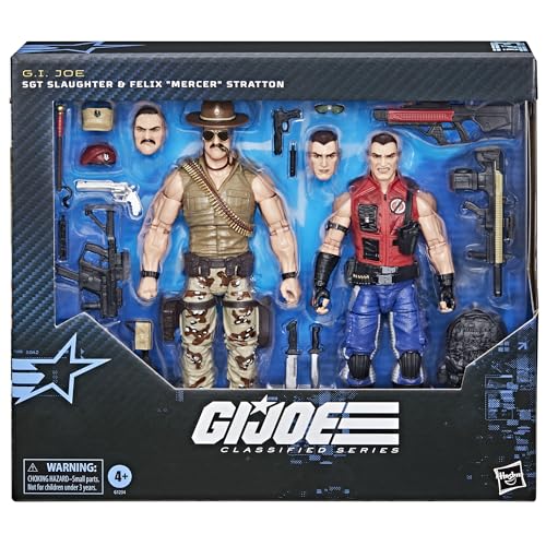 Image of G.I. Joe Classified Series #173, SGT Slaughter & Felix Mercer Stratton, 2 Collectible 6 Inch Action Figures with 26 Accessories