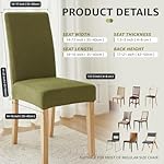 Jacquard Chair Covers for Dining Room 4 Pack, Waffle Pattern Stretch Dining Chair Cover, Washable Spandex Kitchen Parsons Chair Slipcovers,Chair Covers for Home or Party - Image 2
