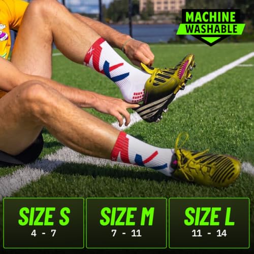 Image of Lux Dual Grip Soccer Socks for Men & Women - DualGrip Engineered for Performance & Comfort - Anti-Slip Grip Socks for Soccer