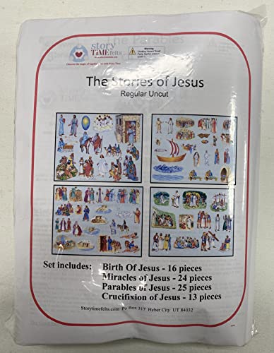 Story & Life of Jesus 13 Bible Stories for Flannel Board- You Cut Out Felt Figures