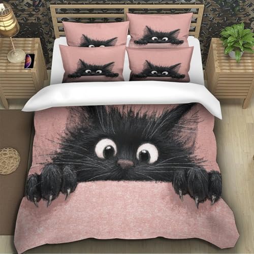 Parure de lit singe mignon avec housse de couette 220x240 cm en microfibre pour garçon