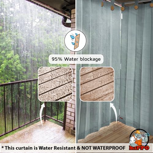 Image of HIPPO HDPE 230 GSM Outdoor Loop Curtain (Country-Blue, 3FTX7.5FT, Pack of 2)