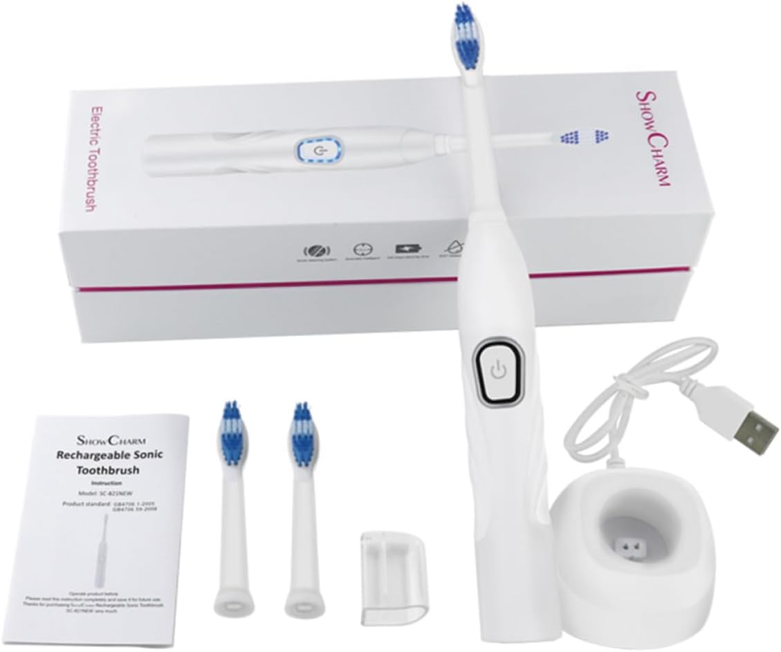 Boys and Girls Electric Toothbrush 3 Vibration Modes Rechargeable Timer Brush Bristle Toothbrush for Home