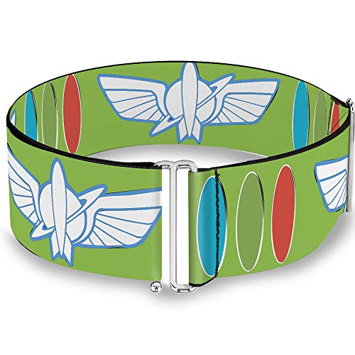 Buckle-Down Belt Women's Cinch Toy Story Buzz Lightyear Bounding Space Ranger Logo Buttons Available In Adjustable Sizes