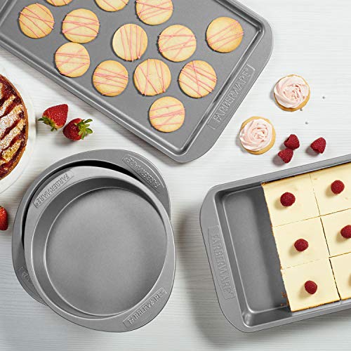 Farberware Nonstick Bakeware Baking Pan With Lid / Nonstick Cake Pan With Lid, Rectangle - 9 Inch x 13 Inch, Gray