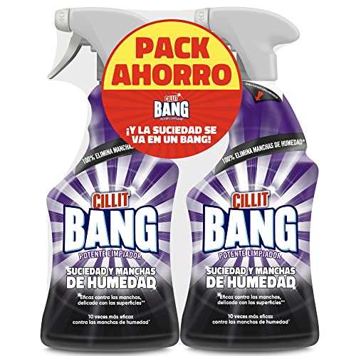 Cillit Bang - Spray Limpiador Suciedad y Manchas de Humedad, para baños y juntas negras - 2 x 750ml