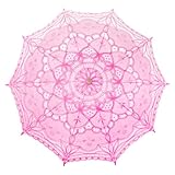 TopTie Vintage Pink Lace Parasol, Wedding Bridal Umbrella, Photograph Parasol, Party Decorations Supplies