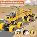 LUDILO 4PCS Take Apart Toys for 4 Year Old Boys Construction Toys with Electric Drill DIY Assembly Building Stem Toys Trucks Gifts for 3 4 5 6 7 8 Year Old Boys Girls Kids Learning Educational Toys