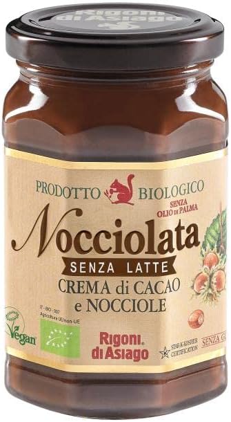 Rigoni Di Asiago - Organic Nocciolata Spread Without Cocoa Milk and Hazelnuts - Pâte À Tartiner Nocciolata Bio Sans Lait Au Cacao Et Noisettes - The 270G Pot - Price Per Unit - Fast Delivery