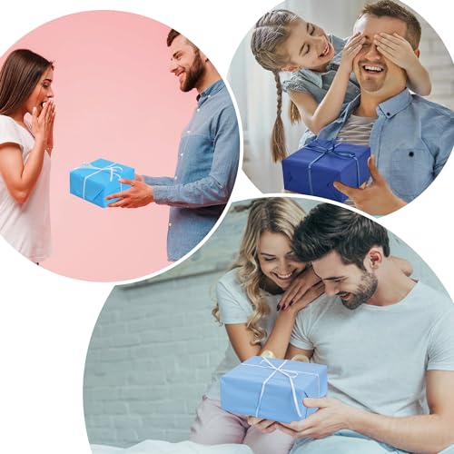 Image of BEISHIDA 100 Sheets Blue Series Tissue Paper Bulk, Wrapping Tissue Paper for Gift Bags, 14 x 20 Inch Gift Wrap for Birthday Wedding Graduation DIY Crafts Holiday Flowers(Blue Series)