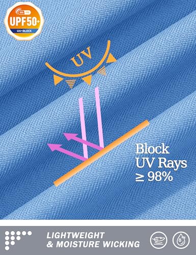 KINSWT Men's UPF 50+ Sun Shirts 1/4 Zip Long Sleeve UV Protection Quarter Zip Quick Dry Lightweight Golf Shirt4