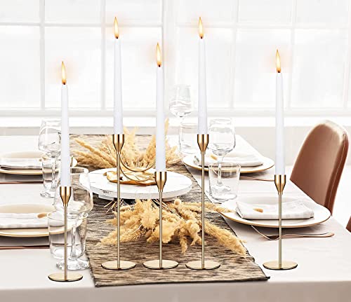 Gold Candlestick Holders Set Of 10, Gold Candle Holder Taper Candle Holders, Metal Candle Stick Holder For Wedding Centerpiece Party Events Anniversary Dinning Table Bridal Showers Home Mantel Decor #TOP4
