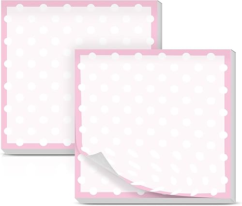 Miniatura 10 de Paquete de 2 notas adhesivas de 3 x 3 pulgadas, almohadillas autoadhesivas, lindas notas adhesivas, divertido bloc de notas a granel fácil de Flor