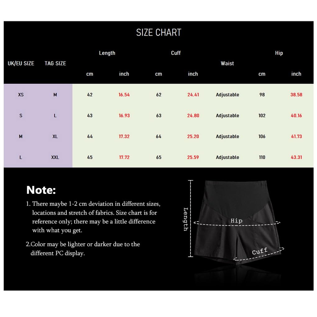 Leggings Premaman Corti, Over The Belly Pantaloncini Premaman Estivi Corto Pantaloncini Corti da Donna Cotone Maternity Shorts Pantaloni Shorts maternità a Vita Alta Hot Pants Estivi
