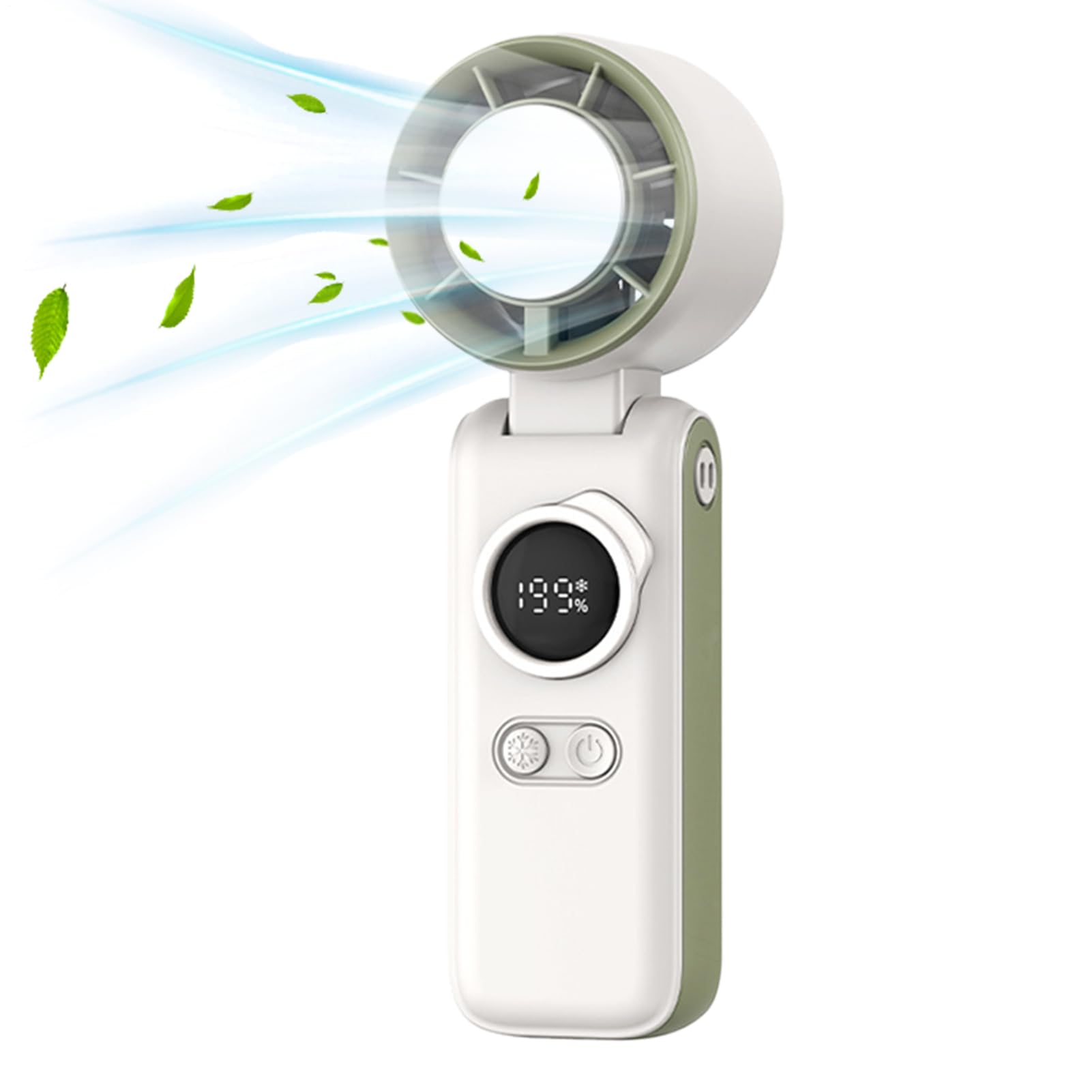 Genérico Piccolo ventilatore a mano, 5 velocità regolabili, 3600 mAh, ricaricabile, ventilatore personale portatile, per casa, ufficio, viaggi, escursioni, campeggio