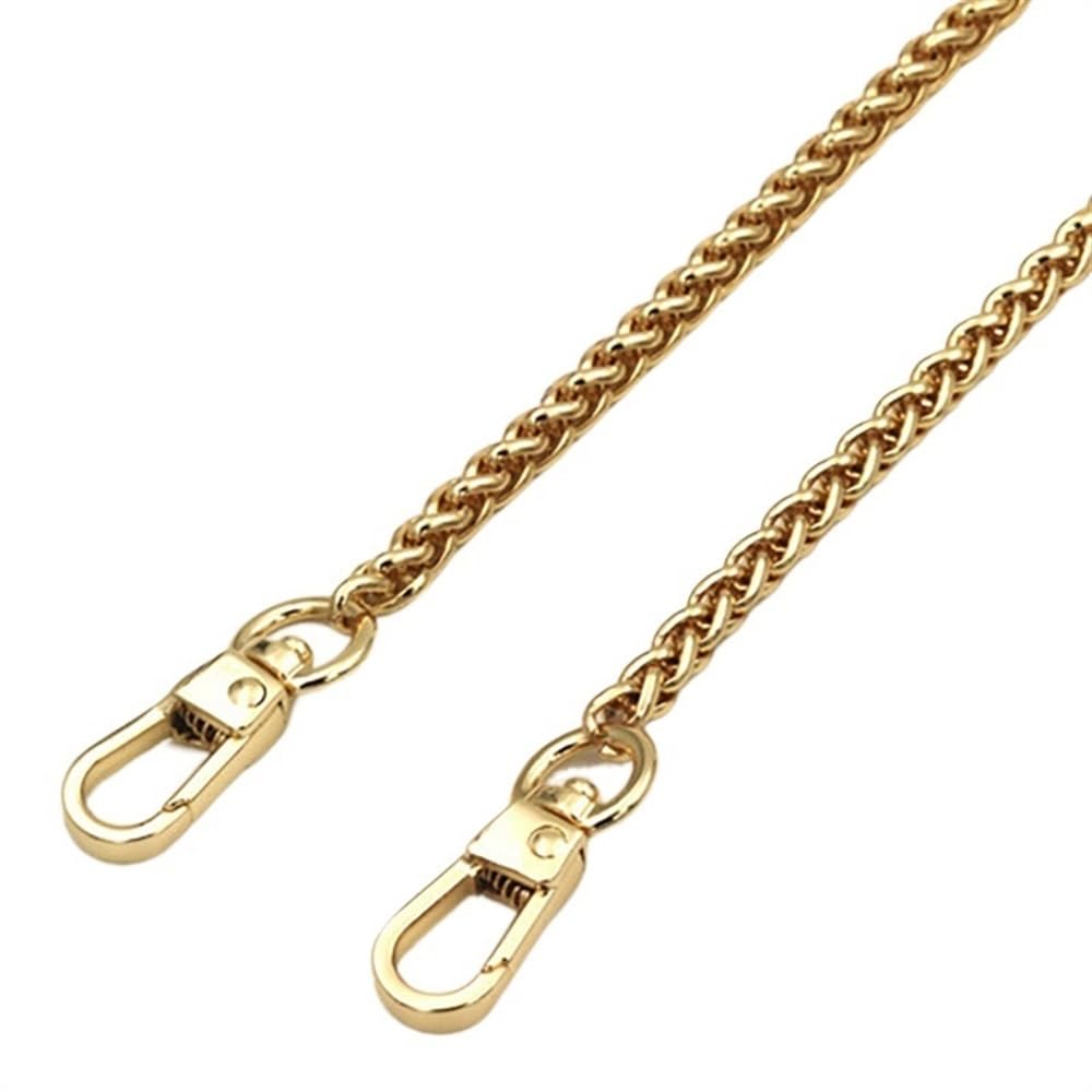 WANGBINGXING Handbag Chain Steel Bag Chain - DIY 5mm Gold, Silver, Black, Brushed Bronze Shoulder Crossbody Bag Chain Strap Bag Chain (Color : Gold, Size : 130cm)