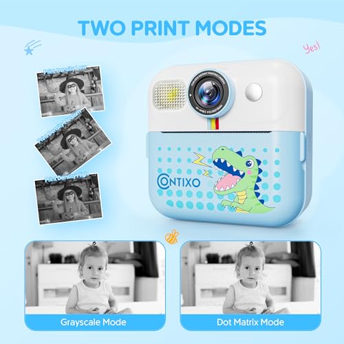 Image of Contixo Kids Camera Instant Print, Birthday Gifts for Girls and Boys, Blue