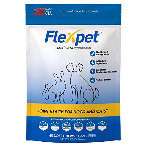 Flexpet Maximum Strength Soft Chews â€“ All-Natural Pain Reliever for Dogs with Glucosamine and Cetyl Myristoleate (CM8), Hip and Joint Supplement, Anti-Inflammatory: Single Pouch - 60 Soft Chews