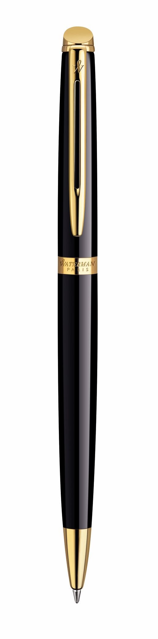 Waterman Emisfero Penna a Sfera Con Incisione Regalo per Mann E Frau Ispirato Di Parigi Moda Personalizzato Incisione Blu Inchiostro (Vernice Nero G.C