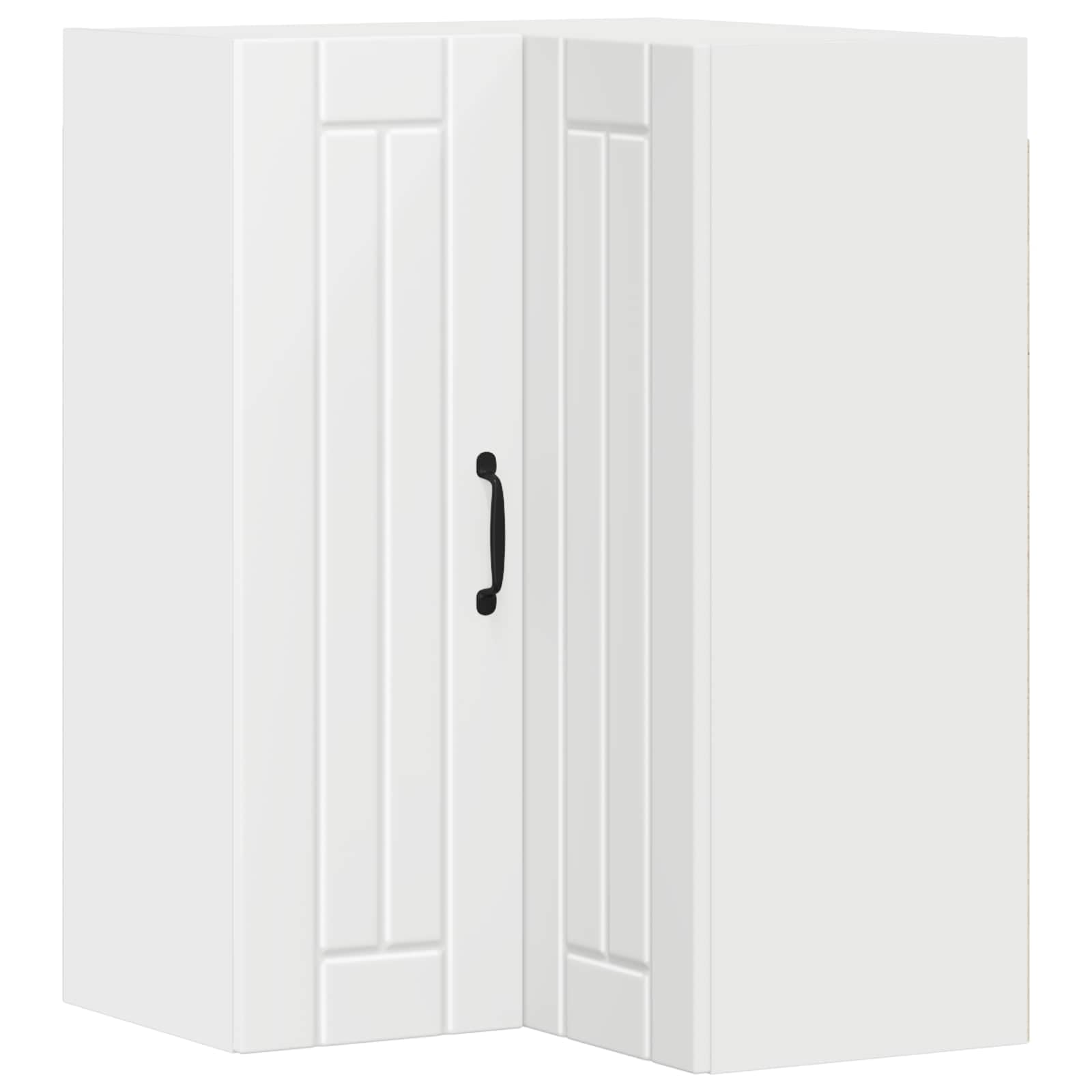 Armadio angolare da parete 57 x 57 x 80 cm Lucca bianco in legno