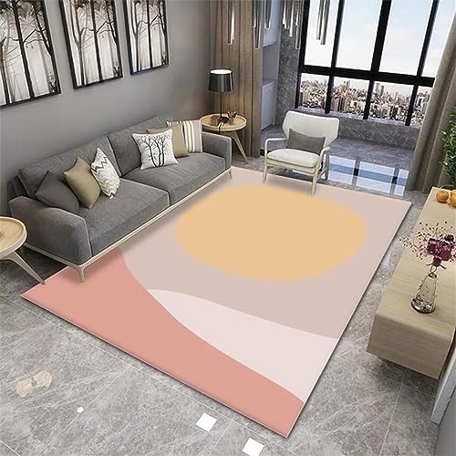 Tapis cuisine jaune rond 50x80cm géométrique résistant - 2