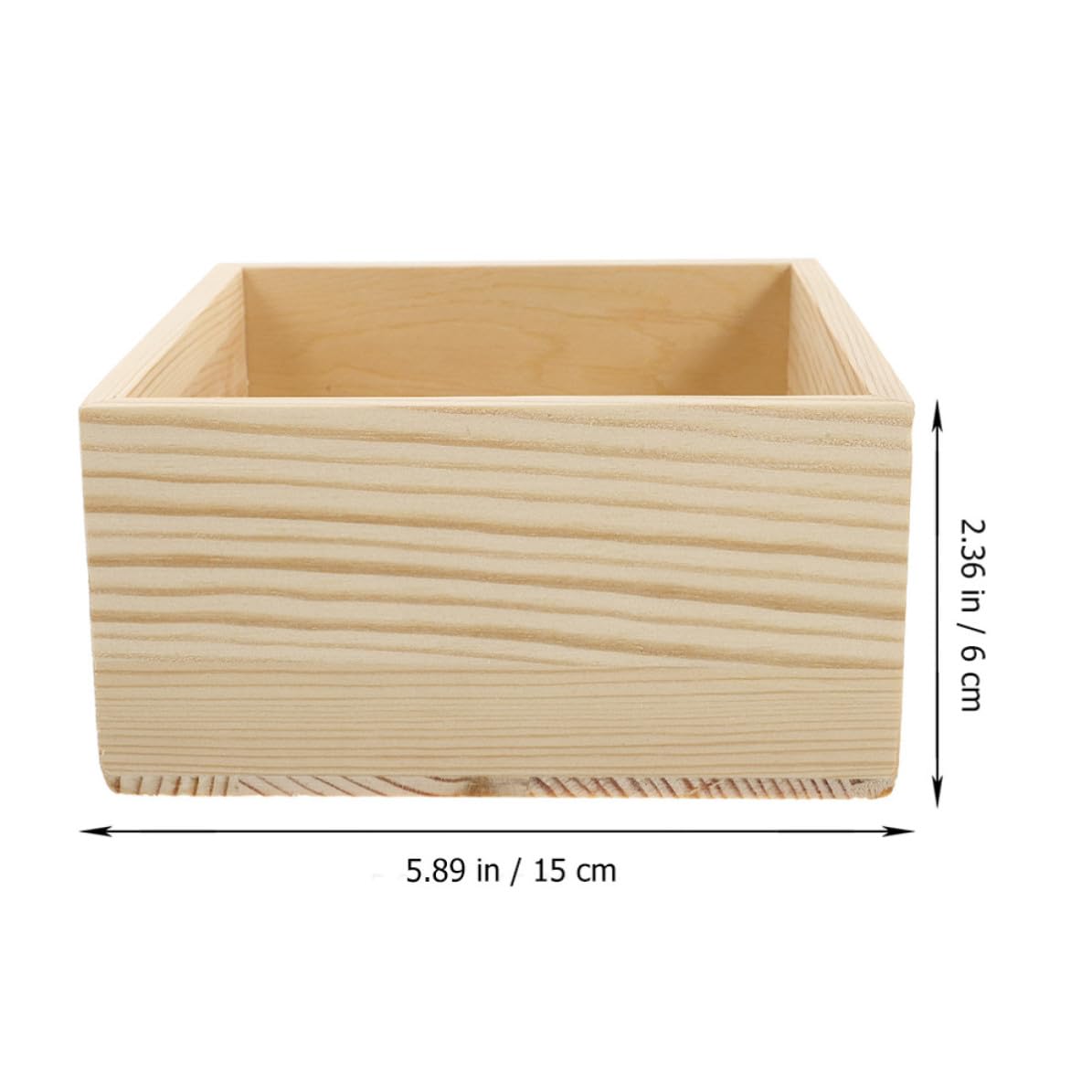 6 Piezas Caja Organizadora de Manualidades de Madera Beige