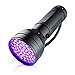 Brandson - LED UV Lampe Schwarzlicht Taschenlampe - UV-Schwarzlicht - Ultraviolett Leuchte mit 51x LEDs - Energieeffizienzklasse A - hohe Beleuchtungsfläche leuchtintensiv