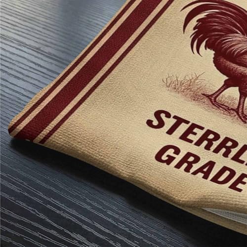 Image of Smooffly Vintage Like Chicken Feed Sack Burlap Pillow,Home Decor Throw Pillow Cover Waist Lumbar Cotton Linen Throw Pillow case Cushion Cover for Sofa Home Decorative Oblong 12x20 Inches