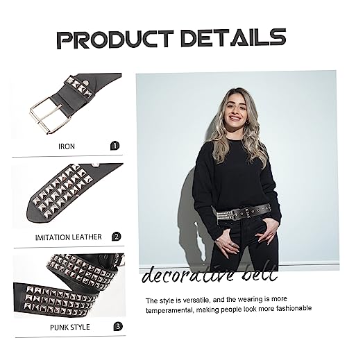 KESYOO Punk Belt Women's Fashion Jeans Waist Belt Buckle for Casual and Formal Occasions3