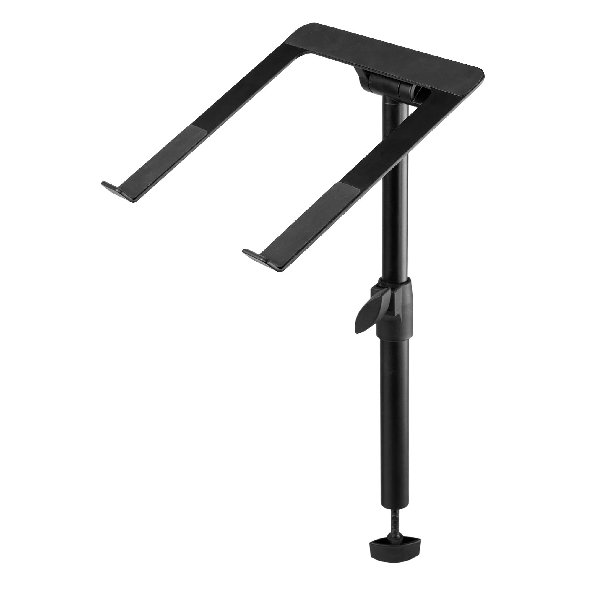 Vonyx DBLH1 Support Ordinateur Portable DJ Réglable en Hauteur, Stand PC Portable pour Booth et Scène, Structure Stable Métal Noir