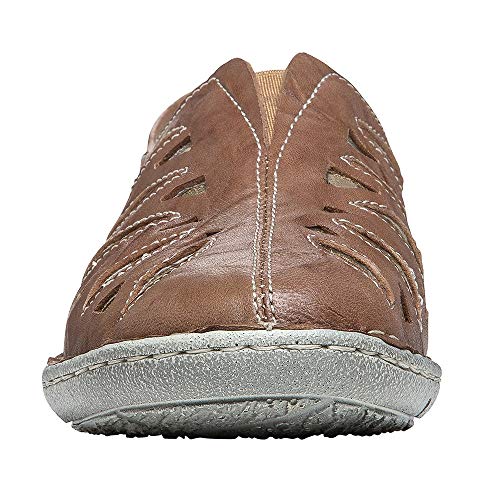 Image of Propet Womens Cameo Cut Out Slip On Flats Casual - Brown